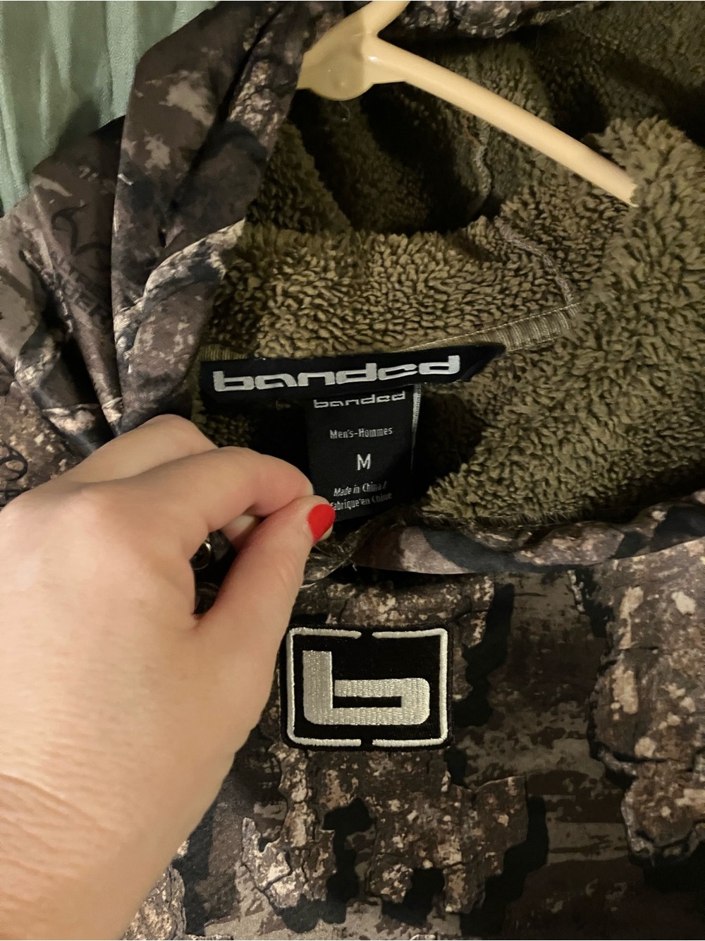 Banded Kids' Olive Camo Puffer Jacket with Sherpa Lining